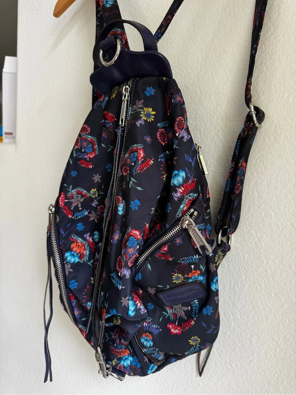 New Rebecca Minkoff Floral Print Nylon Julian Backpack Bag - Flowers